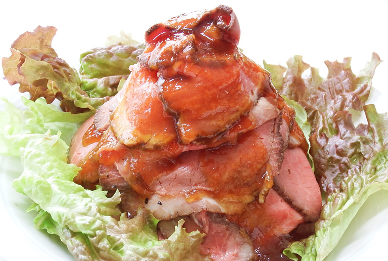 Tender Roast Beef served with rice, beef increment